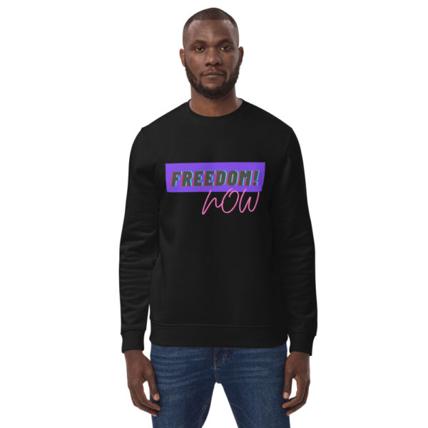unisex eco sweatshirt black front 61fd1a56a60a5