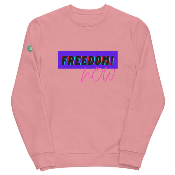 unisex eco sweatshirt canyon pink front 61ffd5ee3fbea