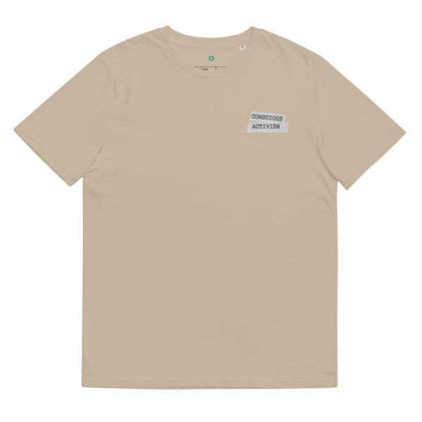 unisex organic cotton t shirt desert dust front 61f95bb9ec349