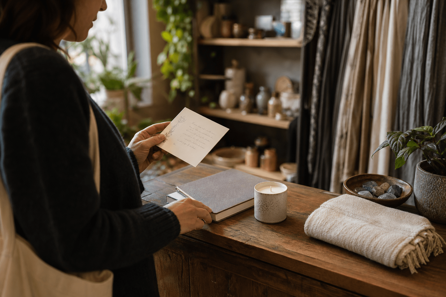 How to Practise Spirituality When You Are Still Angry A person pauses with a handwritten reflection beside a journal and candle